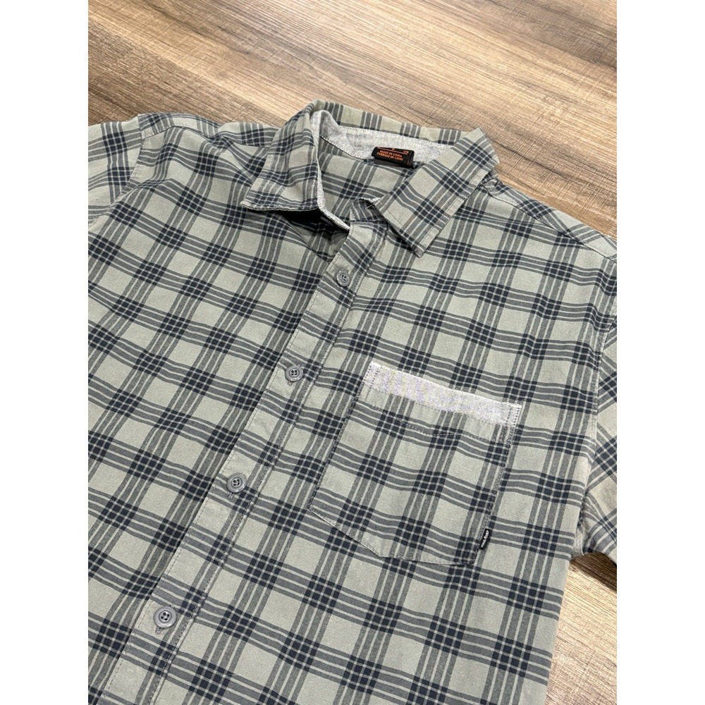 Nike 6.0‎ Button Shirt Mens Size Small Plaid Short Sleeve Front Pocket